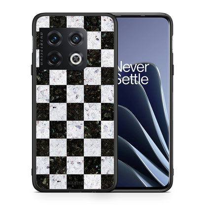 Θήκη OnePlus 10 Pro Square Geometric Marble από τη Smartfits με σχέδιο στο πίσω μέρος και μαύρο περίβλημα | OnePlus 10 Pro Square Geometric Marble case with colorful back and black bezels