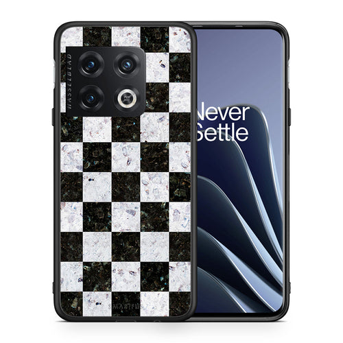 Θήκη OnePlus 10 Pro Square Geometric Marble από τη Smartfits με σχέδιο στο πίσω μέρος και μαύρο περίβλημα | OnePlus 10 Pro Square Geometric Marble case with colorful back and black bezels