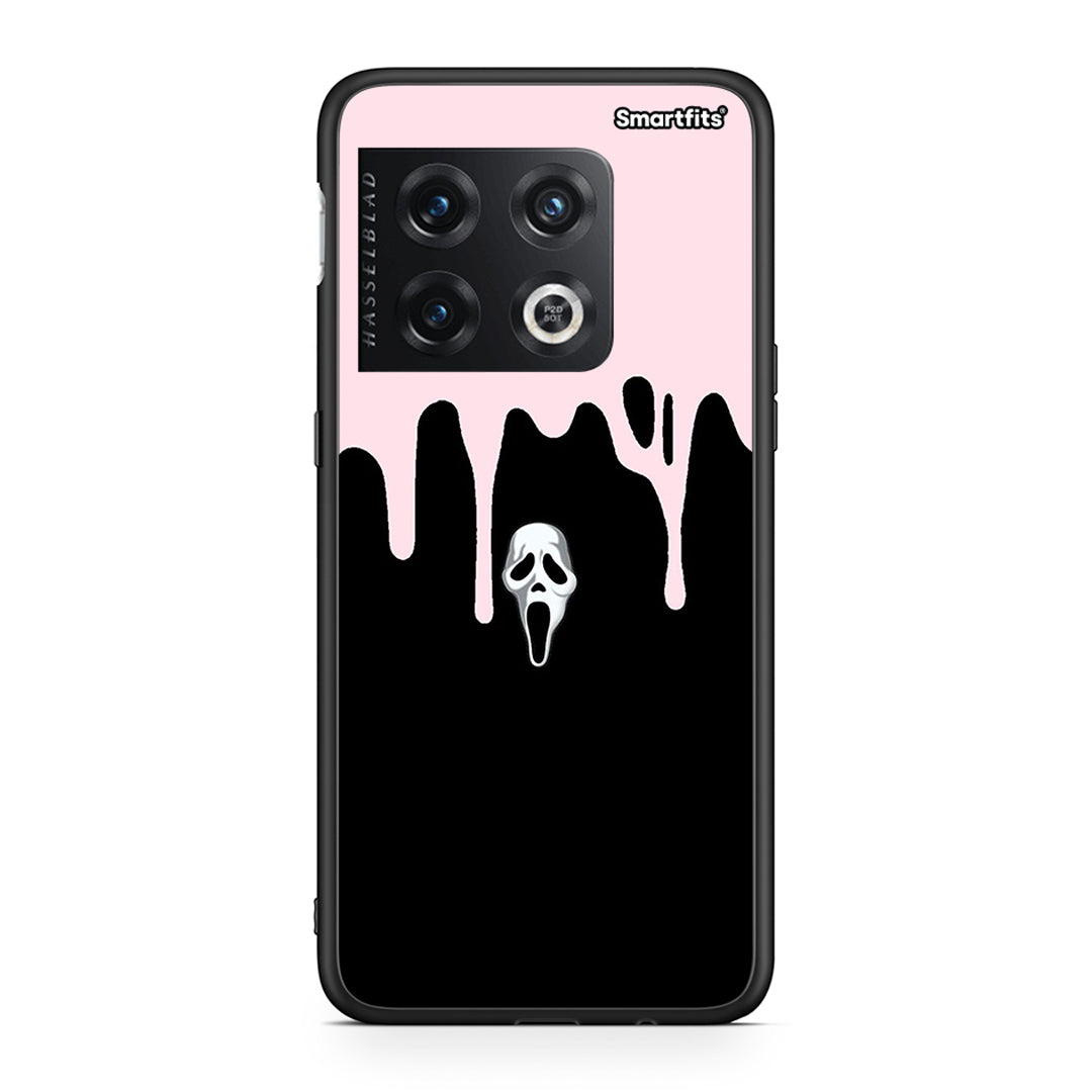 OnePlus 10 Pro Melting Halloween Mask θήκη από τη Smartfits με σχέδιο στο πίσω μέρος και μαύρο περίβλημα | Smartphone case with colorful back and black bezels by Smartfits