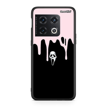 OnePlus 10 Pro Melting Halloween Mask θήκη από τη Smartfits με σχέδιο στο πίσω μέρος και μαύρο περίβλημα | Smartphone case with colorful back and black bezels by Smartfits