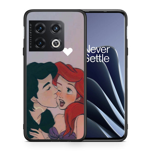 Θήκη Αγίου Βαλεντίνου OnePlus 10 Pro Mermaid Love από τη Smartfits με σχέδιο στο πίσω μέρος και μαύρο περίβλημα | OnePlus 10 Pro Mermaid Love case with colorful back and black bezels