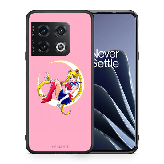 Θήκη OnePlus 10 Pro Moon Girl από τη Smartfits με σχέδιο στο πίσω μέρος και μαύρο περίβλημα | OnePlus 10 Pro Moon Girl case with colorful back and black bezels