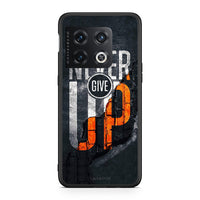 Thumbnail for OnePlus 10 Pro Never Give Up Θήκη Αγίου Βαλεντίνου από τη Smartfits με σχέδιο στο πίσω μέρος και μαύρο περίβλημα | Smartphone case with colorful back and black bezels by Smartfits