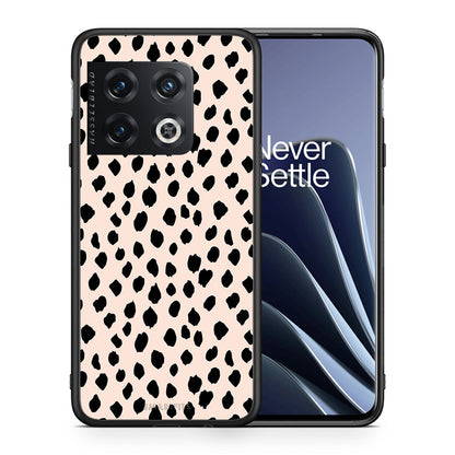 Θήκη OnePlus 10 Pro New Polka Dots από τη Smartfits με σχέδιο στο πίσω μέρος και μαύρο περίβλημα | OnePlus 10 Pro New Polka Dots case with colorful back and black bezels