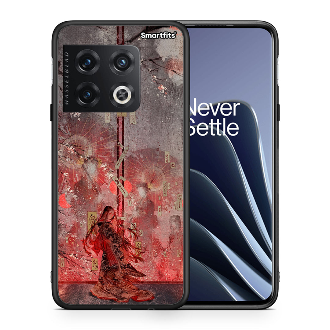 Θήκη OnePlus 10 Pro Nezuko Kamado από τη Smartfits με σχέδιο στο πίσω μέρος και μαύρο περίβλημα | OnePlus 10 Pro Nezuko Kamado case with colorful back and black bezels