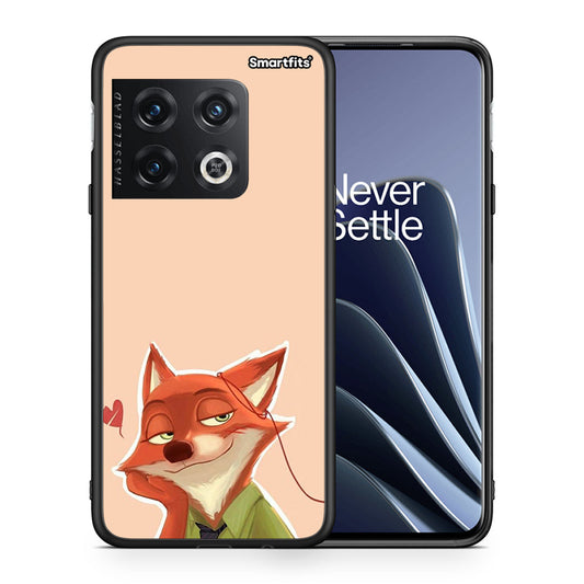 Θήκη OnePlus 10 Pro Nick Wilde And Judy Hopps Love 1 από τη Smartfits με σχέδιο στο πίσω μέρος και μαύρο περίβλημα | OnePlus 10 Pro Nick Wilde And Judy Hopps Love 1 case with colorful back and black bezels