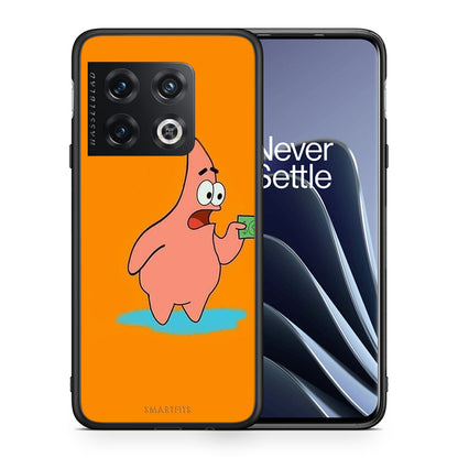 Θήκη Αγίου Βαλεντίνου OnePlus 10 Pro No Money 1 από τη Smartfits με σχέδιο στο πίσω μέρος και μαύρο περίβλημα | OnePlus 10 Pro No Money 1 case with colorful back and black bezels