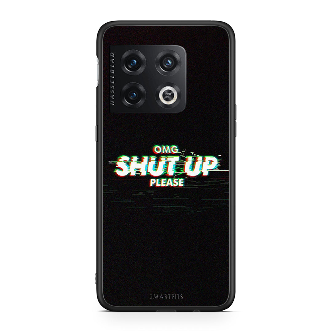 OnePlus 10 Pro OMG ShutUp θήκη από τη Smartfits με σχέδιο στο πίσω μέρος και μαύρο περίβλημα | Smartphone case with colorful back and black bezels by Smartfits