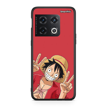 OnePlus 10 Pro Pirate Luffy θήκη από τη Smartfits με σχέδιο στο πίσω μέρος και μαύρο περίβλημα | Smartphone case with colorful back and black bezels by Smartfits