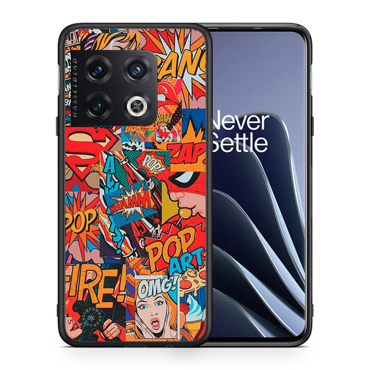 Θήκη OnePlus 10 Pro PopArt OMG από τη Smartfits με σχέδιο στο πίσω μέρος και μαύρο περίβλημα | OnePlus 10 Pro PopArt OMG case with colorful back and black bezels
