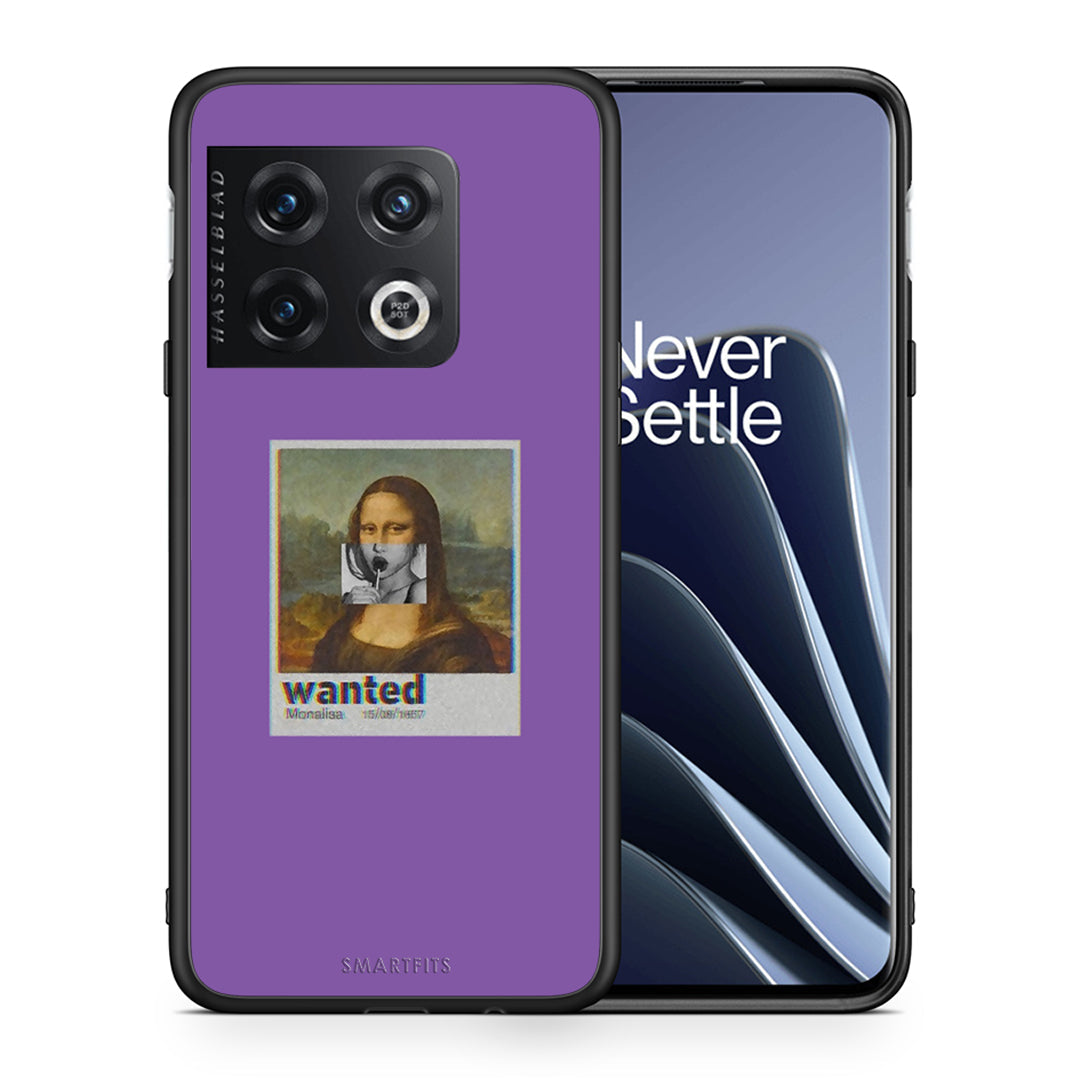 Θήκη OnePlus 10 Pro Monalisa Popart από τη Smartfits με σχέδιο στο πίσω μέρος και μαύρο περίβλημα | OnePlus 10 Pro Monalisa Popart case with colorful back and black bezels