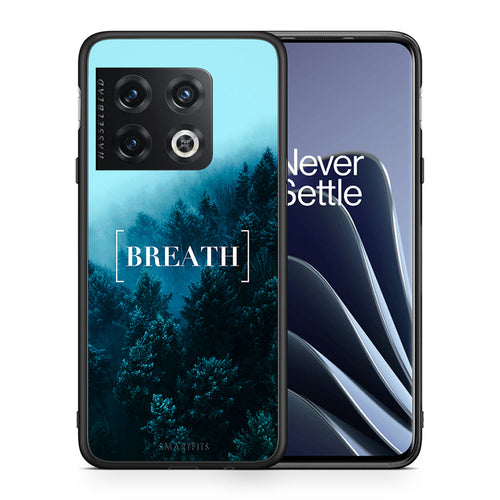 Θήκη OnePlus 10 Pro Breath Quote από τη Smartfits με σχέδιο στο πίσω μέρος και μαύρο περίβλημα | OnePlus 10 Pro Breath Quote case with colorful back and black bezels