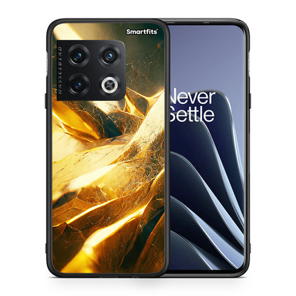 Θήκη OnePlus 10 Pro Real Gold από τη Smartfits με σχέδιο στο πίσω μέρος και μαύρο περίβλημα | OnePlus 10 Pro Real Gold case with colorful back and black bezels