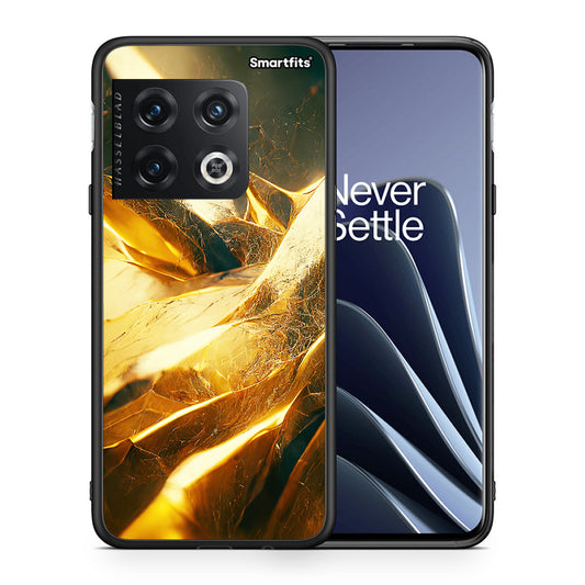 Θήκη OnePlus 10 Pro Real Gold από τη Smartfits με σχέδιο στο πίσω μέρος και μαύρο περίβλημα | OnePlus 10 Pro Real Gold case with colorful back and black bezels