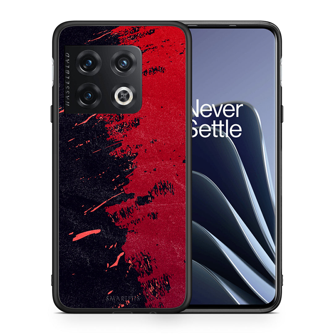 Θήκη Αγίου Βαλεντίνου OnePlus 10 Pro Red Paint από τη Smartfits με σχέδιο στο πίσω μέρος και μαύρο περίβλημα | OnePlus 10 Pro Red Paint case with colorful back and black bezels