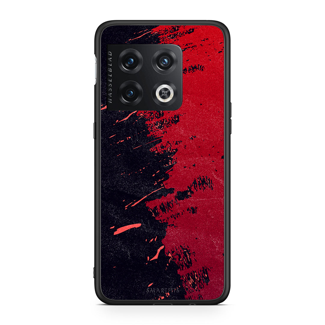 OnePlus 10 Pro Red Paint Θήκη Αγίου Βαλεντίνου από τη Smartfits με σχέδιο στο πίσω μέρος και μαύρο περίβλημα | Smartphone case with colorful back and black bezels by Smartfits
