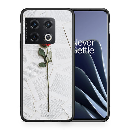 Θήκη OnePlus 10 Pro Red Rose από τη Smartfits με σχέδιο στο πίσω μέρος και μαύρο περίβλημα | OnePlus 10 Pro Red Rose case with colorful back and black bezels