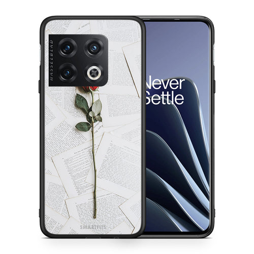 Θήκη OnePlus 10 Pro Red Rose από τη Smartfits με σχέδιο στο πίσω μέρος και μαύρο περίβλημα | OnePlus 10 Pro Red Rose case with colorful back and black bezels