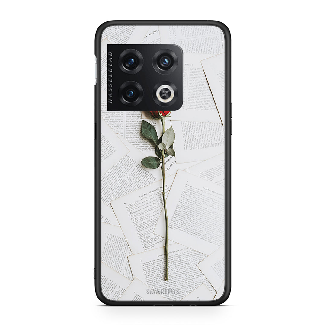 OnePlus 10 Pro Red Rose θήκη από τη Smartfits με σχέδιο στο πίσω μέρος και μαύρο περίβλημα | Smartphone case with colorful back and black bezels by Smartfits
