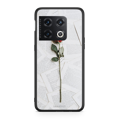 OnePlus 10 Pro Red Rose θήκη από τη Smartfits με σχέδιο στο πίσω μέρος και μαύρο περίβλημα | Smartphone case with colorful back and black bezels by Smartfits