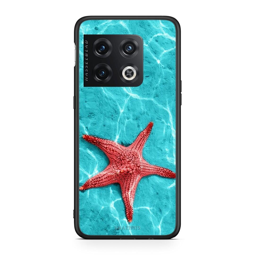 OnePlus 10 Pro Red Starfish Θήκη από τη Smartfits με σχέδιο στο πίσω μέρος και μαύρο περίβλημα | Smartphone case with colorful back and black bezels by Smartfits