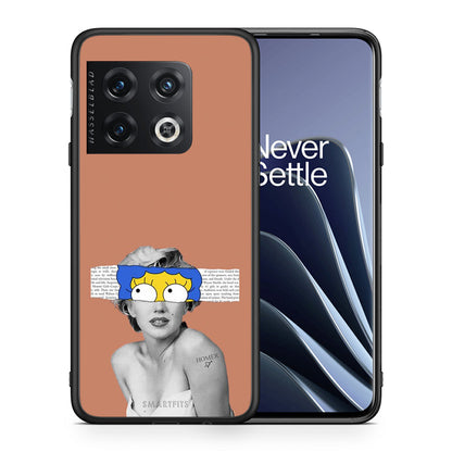 Θήκη OnePlus 10 Pro Sim Merilyn από τη Smartfits με σχέδιο στο πίσω μέρος και μαύρο περίβλημα | OnePlus 10 Pro Sim Merilyn case with colorful back and black bezels