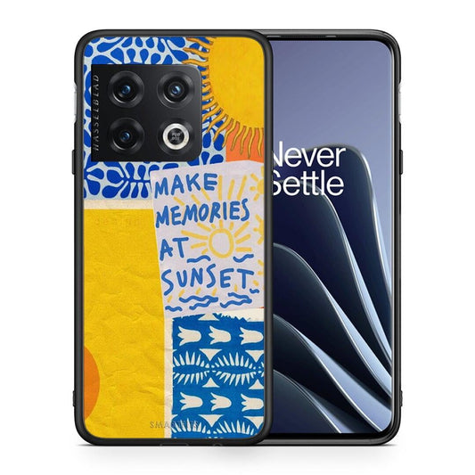 Θήκη OnePlus 10 Pro Sunset Memories από τη Smartfits με σχέδιο στο πίσω μέρος και μαύρο περίβλημα | OnePlus 10 Pro Sunset Memories case with colorful back and black bezels