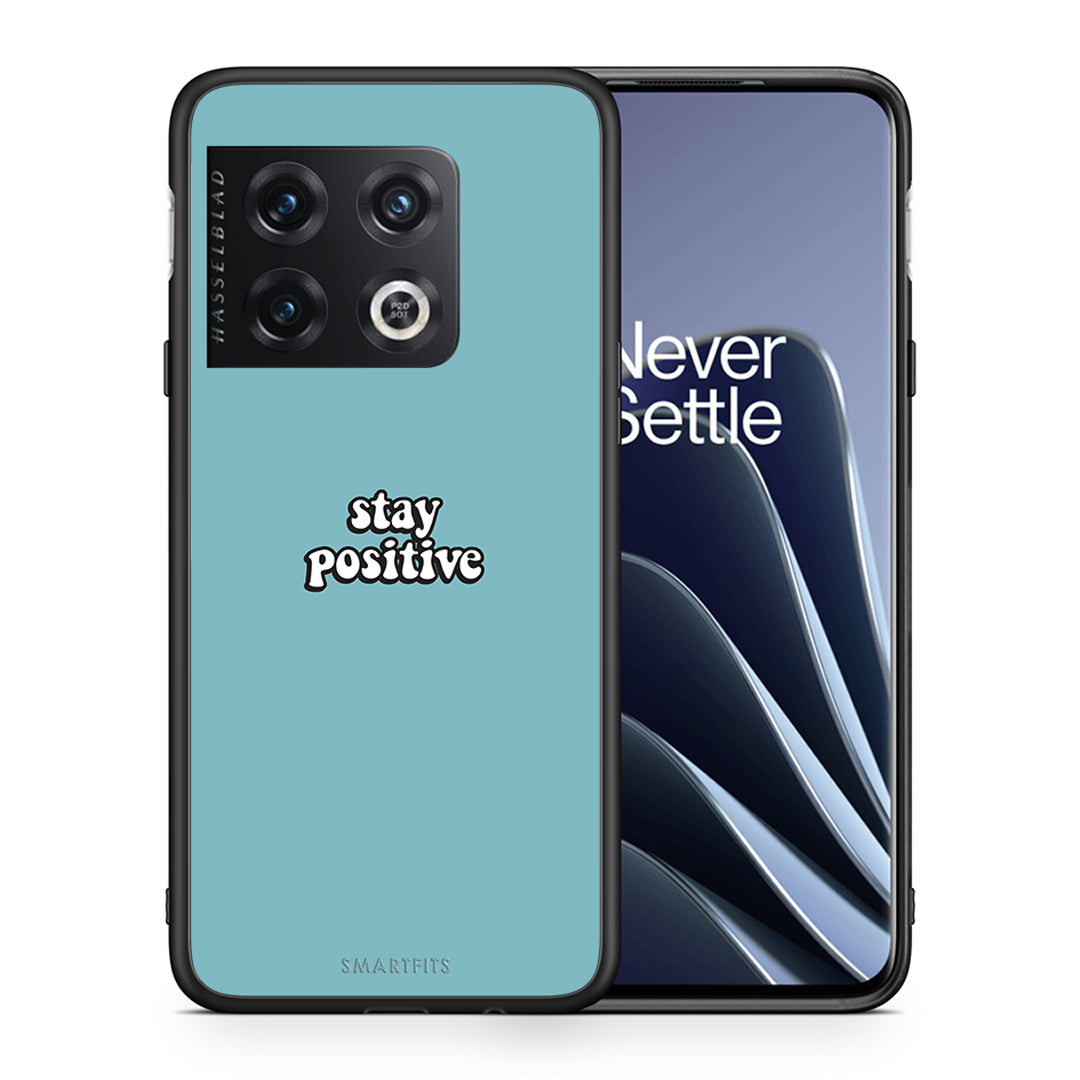 Θήκη OnePlus 10 Pro Positive Text από τη Smartfits με σχέδιο στο πίσω μέρος και μαύρο περίβλημα | OnePlus 10 Pro Positive Text case with colorful back and black bezels