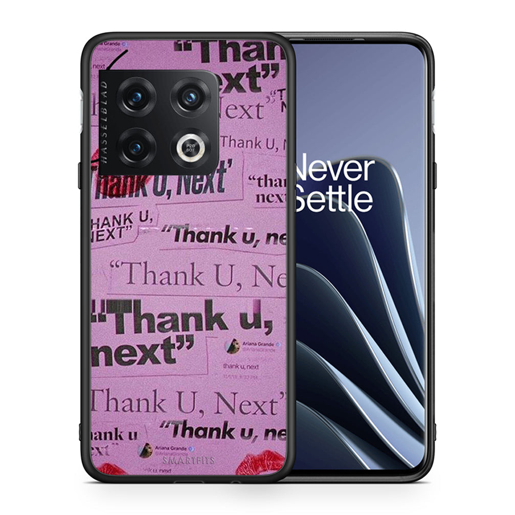 Θήκη Αγίου Βαλεντίνου OnePlus 10 Pro Thank You Next από τη Smartfits με σχέδιο στο πίσω μέρος και μαύρο περίβλημα | OnePlus 10 Pro Thank You Next case with colorful back and black bezels