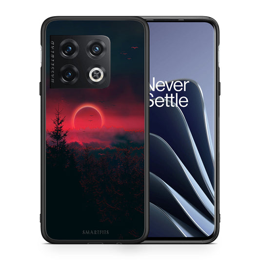 Θήκη OnePlus 10 Pro Sunset Tropic από τη Smartfits με σχέδιο στο πίσω μέρος και μαύρο περίβλημα | OnePlus 10 Pro Sunset Tropic case with colorful back and black bezels