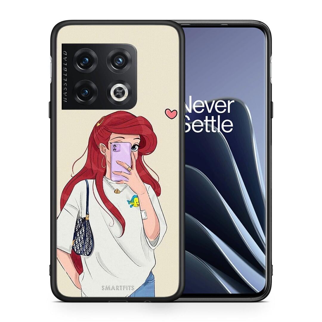 Θήκη OnePlus 10 Pro Walking Mermaid από τη Smartfits με σχέδιο στο πίσω μέρος και μαύρο περίβλημα | OnePlus 10 Pro Walking Mermaid case with colorful back and black bezels