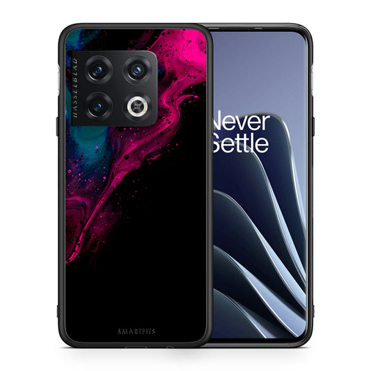 Θήκη OnePlus 10 Pro Pink Black Watercolor από τη Smartfits με σχέδιο στο πίσω μέρος και μαύρο περίβλημα | OnePlus 10 Pro Pink Black Watercolor case with colorful back and black bezels