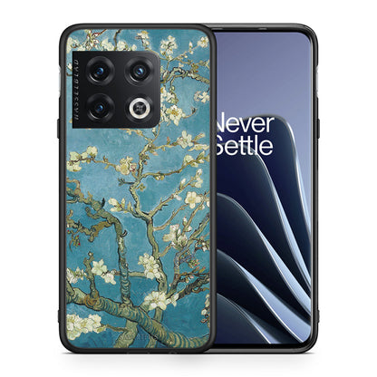 Θήκη OnePlus 10 Pro White Blossoms από τη Smartfits με σχέδιο στο πίσω μέρος και μαύρο περίβλημα | OnePlus 10 Pro White Blossoms case with colorful back and black bezels