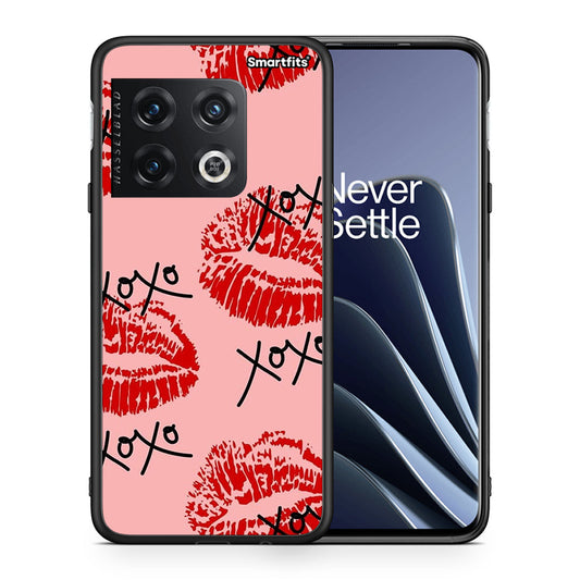 Θήκη OnePlus 10 Pro XOXO Lips από τη Smartfits με σχέδιο στο πίσω μέρος και μαύρο περίβλημα | OnePlus 10 Pro XOXO Lips case with colorful back and black bezels