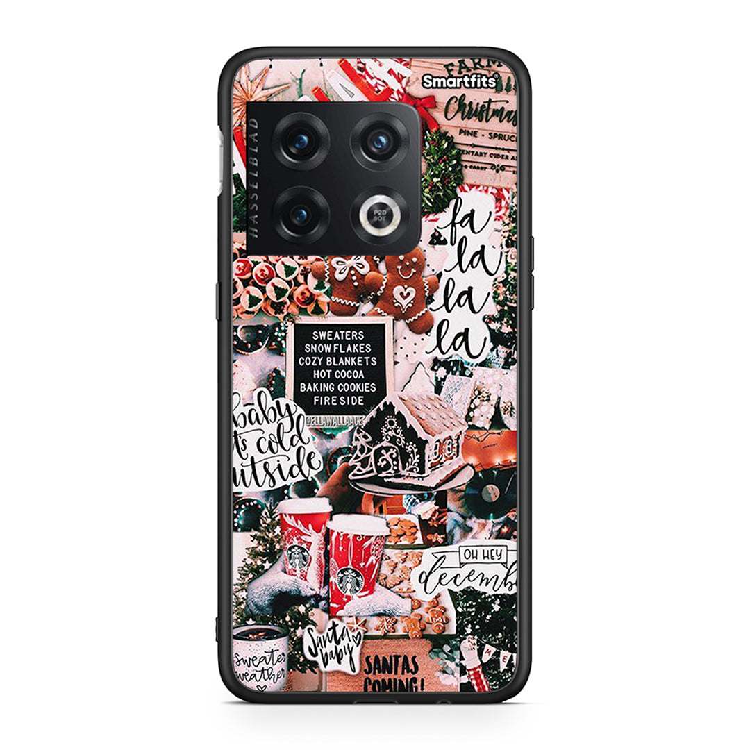 OnePlus 10 Pro Xmas Habbits θήκη από τη Smartfits με σχέδιο στο πίσω μέρος και μαύρο περίβλημα | Smartphone case with colorful back and black bezels by Smartfits