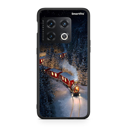 OnePlus 10 Pro Xmas Train θήκη από τη Smartfits με σχέδιο στο πίσω μέρος και μαύρο περίβλημα | Smartphone case with colorful back and black bezels by Smartfits