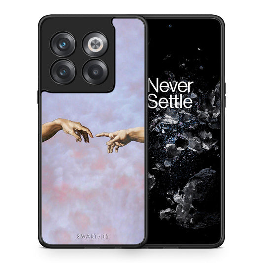 Θήκη OnePlus 10T Adam Hand από τη Smartfits με σχέδιο στο πίσω μέρος και μαύρο περίβλημα | OnePlus 10T Adam Hand case with colorful back and black bezels