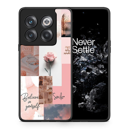 Θήκη OnePlus 10T Aesthetic Collage από τη Smartfits με σχέδιο στο πίσω μέρος και μαύρο περίβλημα | OnePlus 10T Aesthetic Collage case with colorful back and black bezels