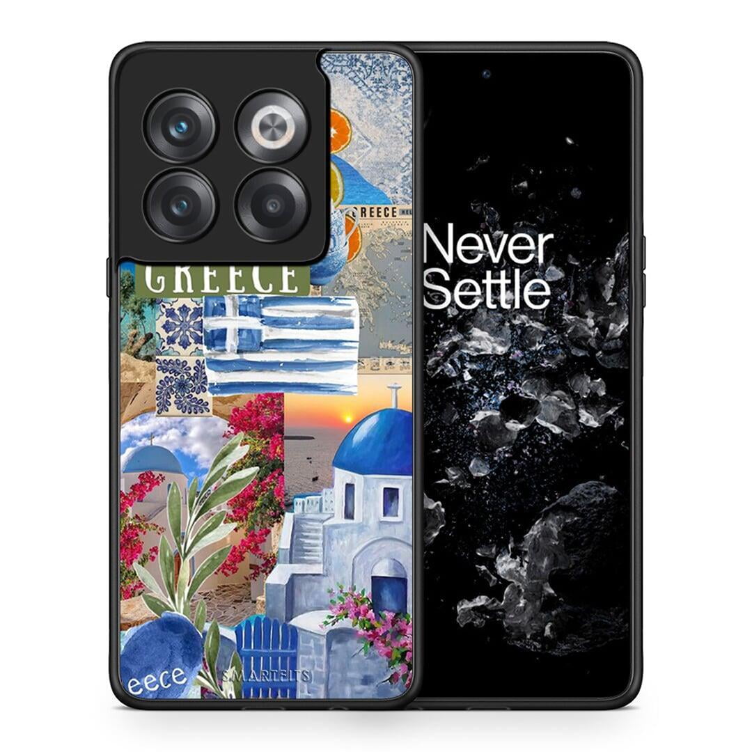 Θήκη OnePlus 10T All Greek από τη Smartfits με σχέδιο στο πίσω μέρος και μαύρο περίβλημα | OnePlus 10T All Greek case with colorful back and black bezels