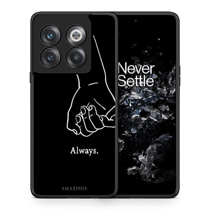 Θήκη Αγίου Βαλεντίνου OnePlus 10T Always & Forever 2 από τη Smartfits με σχέδιο στο πίσω μέρος και μαύρο περίβλημα | OnePlus 10T Always & Forever 2 case with colorful back and black bezels