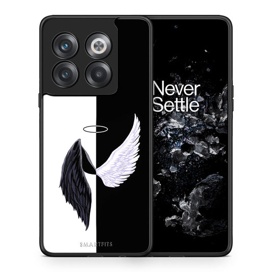 Θήκη OnePlus 10T Angels Demons από τη Smartfits με σχέδιο στο πίσω μέρος και μαύρο περίβλημα | OnePlus 10T Angels Demons case with colorful back and black bezels
