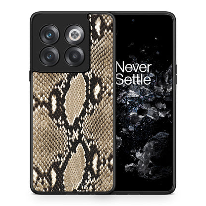 Θήκη OnePlus 10T Fashion Snake Animal από τη Smartfits με σχέδιο στο πίσω μέρος και μαύρο περίβλημα | OnePlus 10T Fashion Snake Animal case with colorful back and black bezels