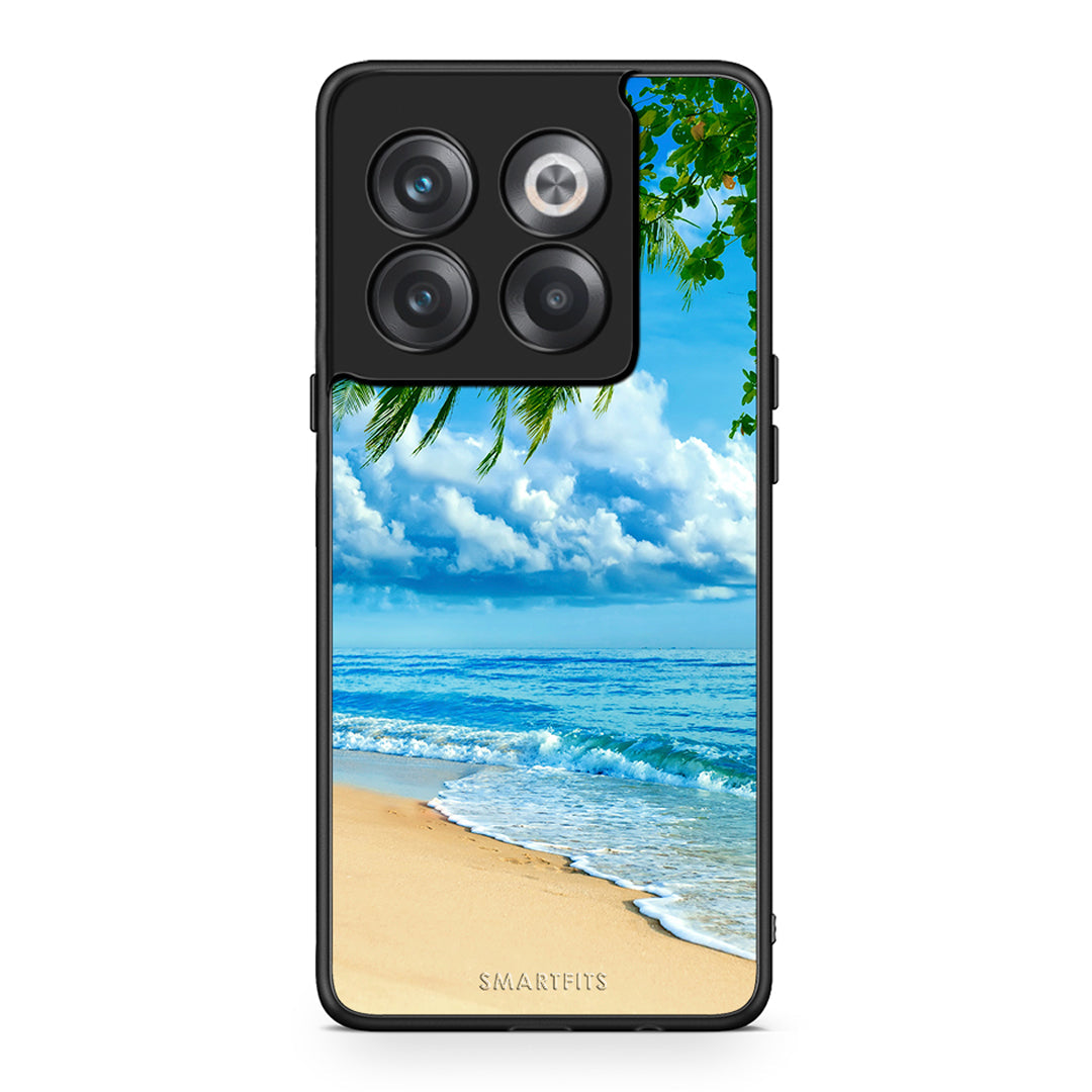 OnePlus 10T Beautiful Beach θήκη από τη Smartfits με σχέδιο στο πίσω μέρος και μαύρο περίβλημα | Smartphone case with colorful back and black bezels by Smartfits