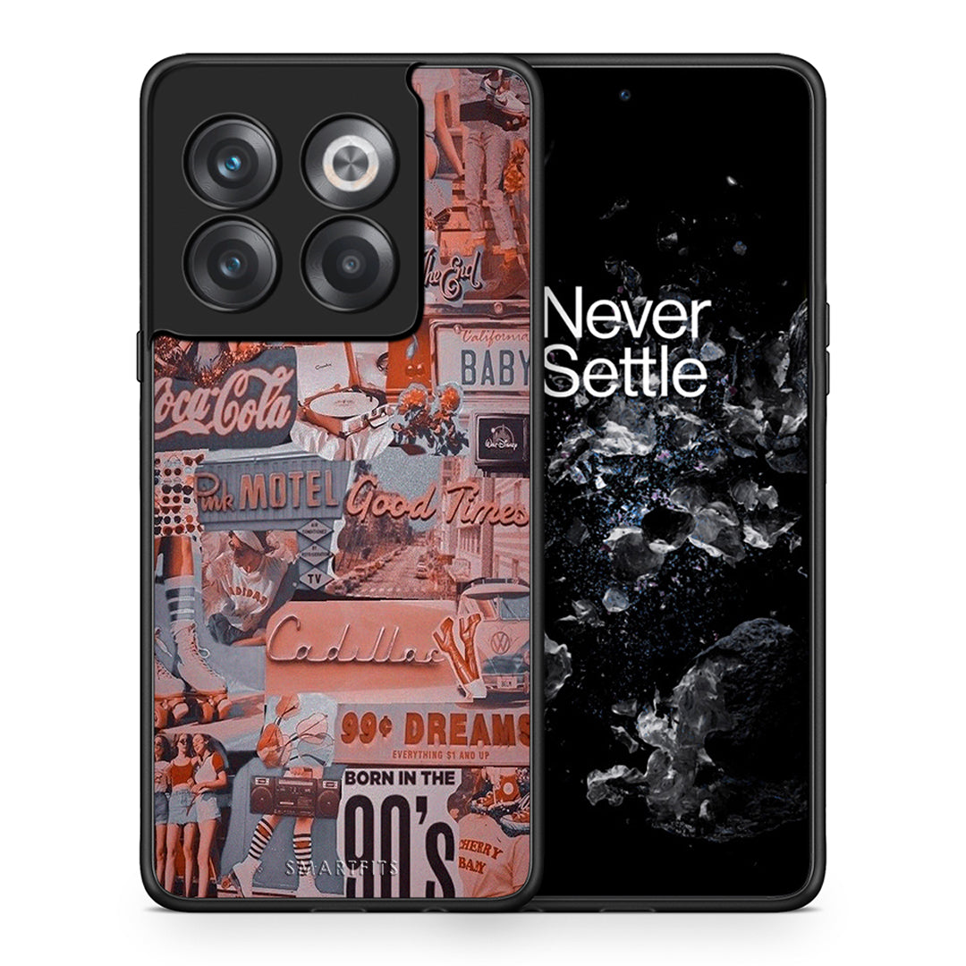 Θήκη OnePlus 10T Born In 90s από τη Smartfits με σχέδιο στο πίσω μέρος και μαύρο περίβλημα | OnePlus 10T Born In 90s case with colorful back and black bezels