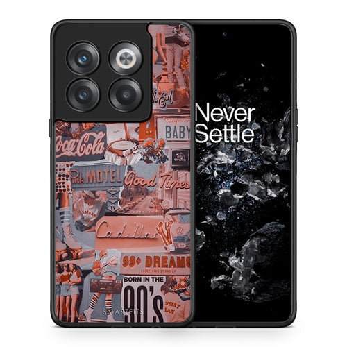 Θήκη OnePlus 10T Born In 90s από τη Smartfits με σχέδιο στο πίσω μέρος και μαύρο περίβλημα | OnePlus 10T Born In 90s case with colorful back and black bezels