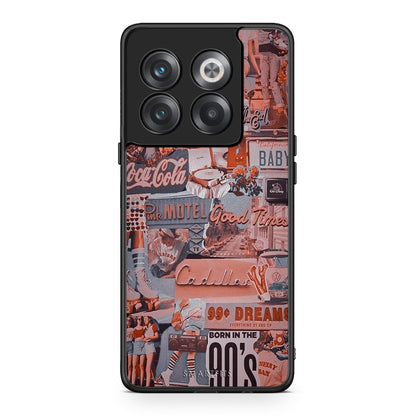 OnePlus 10T Born In 90s θήκη από τη Smartfits με σχέδιο στο πίσω μέρος και μαύρο περίβλημα | Smartphone case with colorful back and black bezels by Smartfits