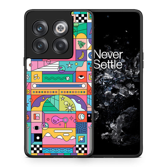 Θήκη OnePlus 10T Bubbles Soap από τη Smartfits με σχέδιο στο πίσω μέρος και μαύρο περίβλημα | OnePlus 10T Bubbles Soap case with colorful back and black bezels