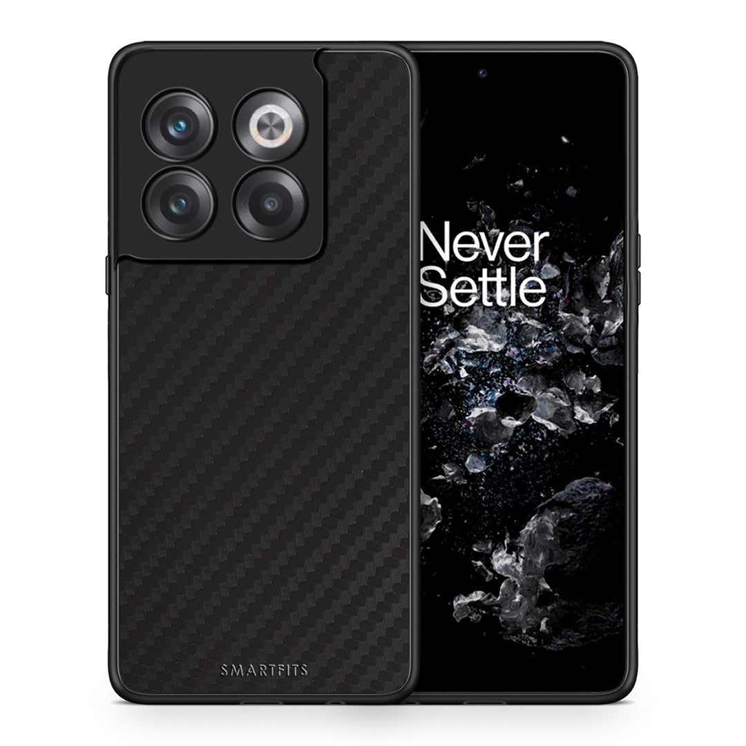 Θήκη OnePlus 10T Black Carbon από τη Smartfits με σχέδιο στο πίσω μέρος και μαύρο περίβλημα | OnePlus 10T Black Carbon case with colorful back and black bezels