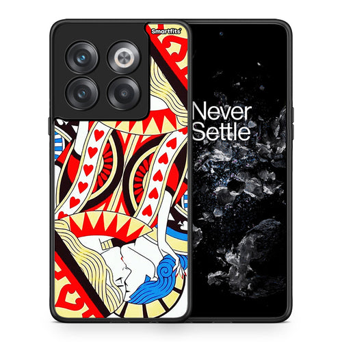 Θήκη OnePlus 10T Card Love από τη Smartfits με σχέδιο στο πίσω μέρος και μαύρο περίβλημα | OnePlus 10T Card Love case with colorful back and black bezels