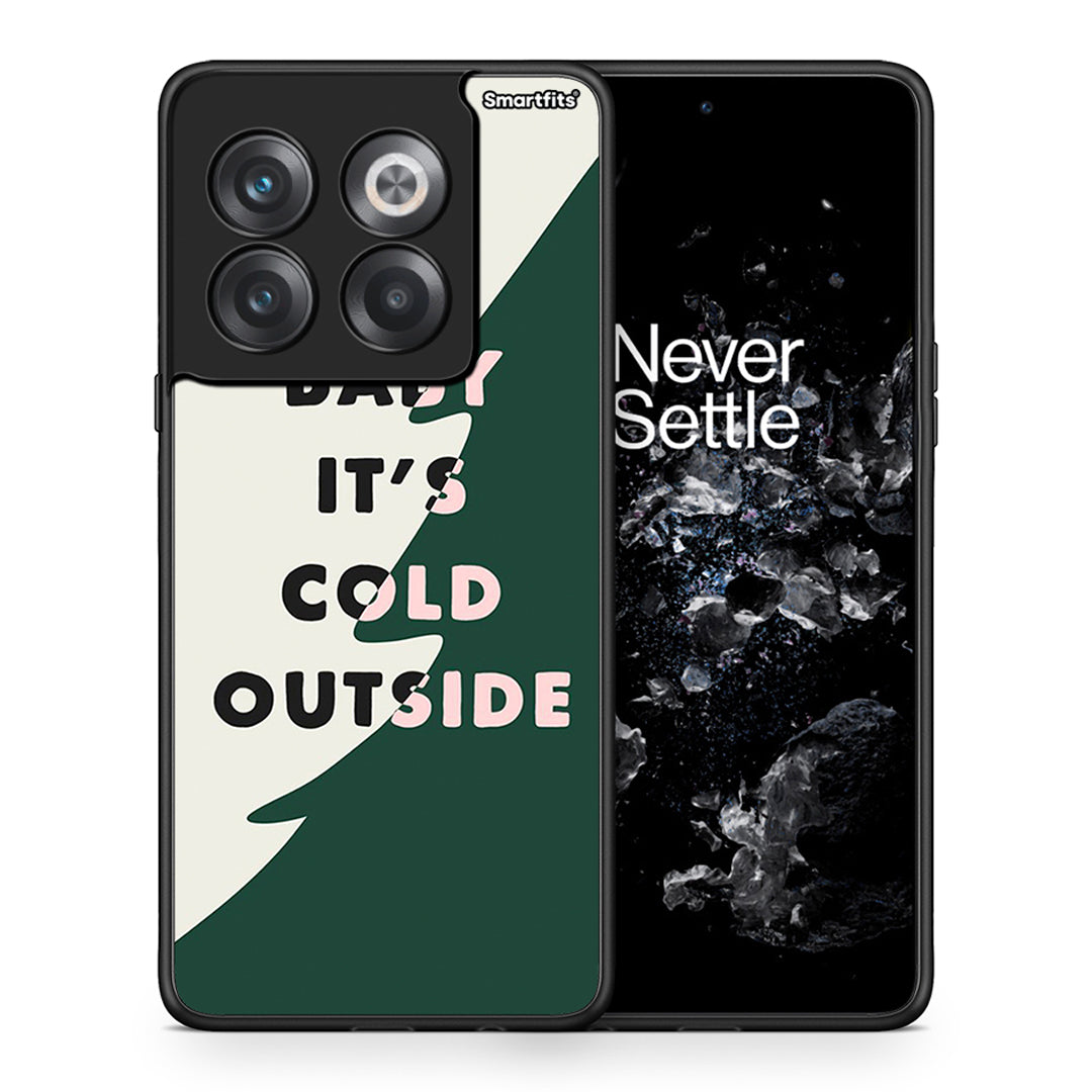 Θήκη OnePlus 10T Cold Outside από τη Smartfits με σχέδιο στο πίσω μέρος και μαύρο περίβλημα | OnePlus 10T Cold Outside case with colorful back and black bezels